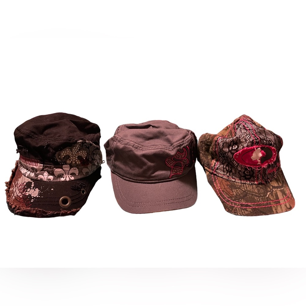 EUC bedazzled hat bundle